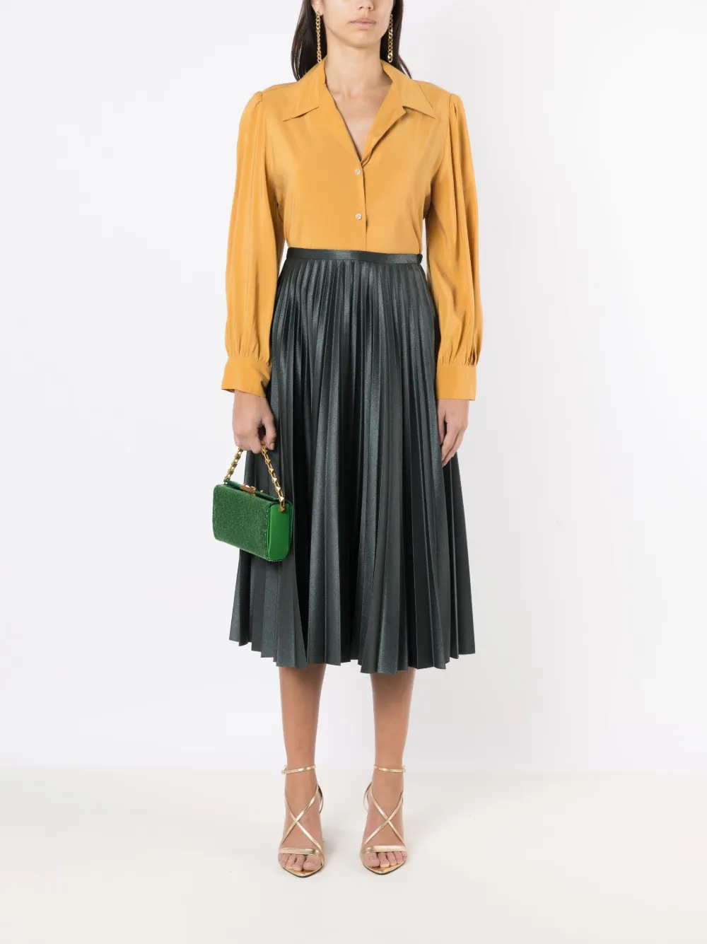 Valentino Garavani Rockstud leren tas - Groen