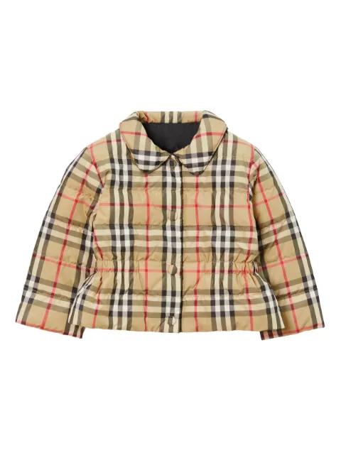 Burberry Kids check-print reversible puffer jacket