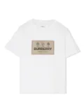 Burberry Kids label-print cotton T-shirt - White