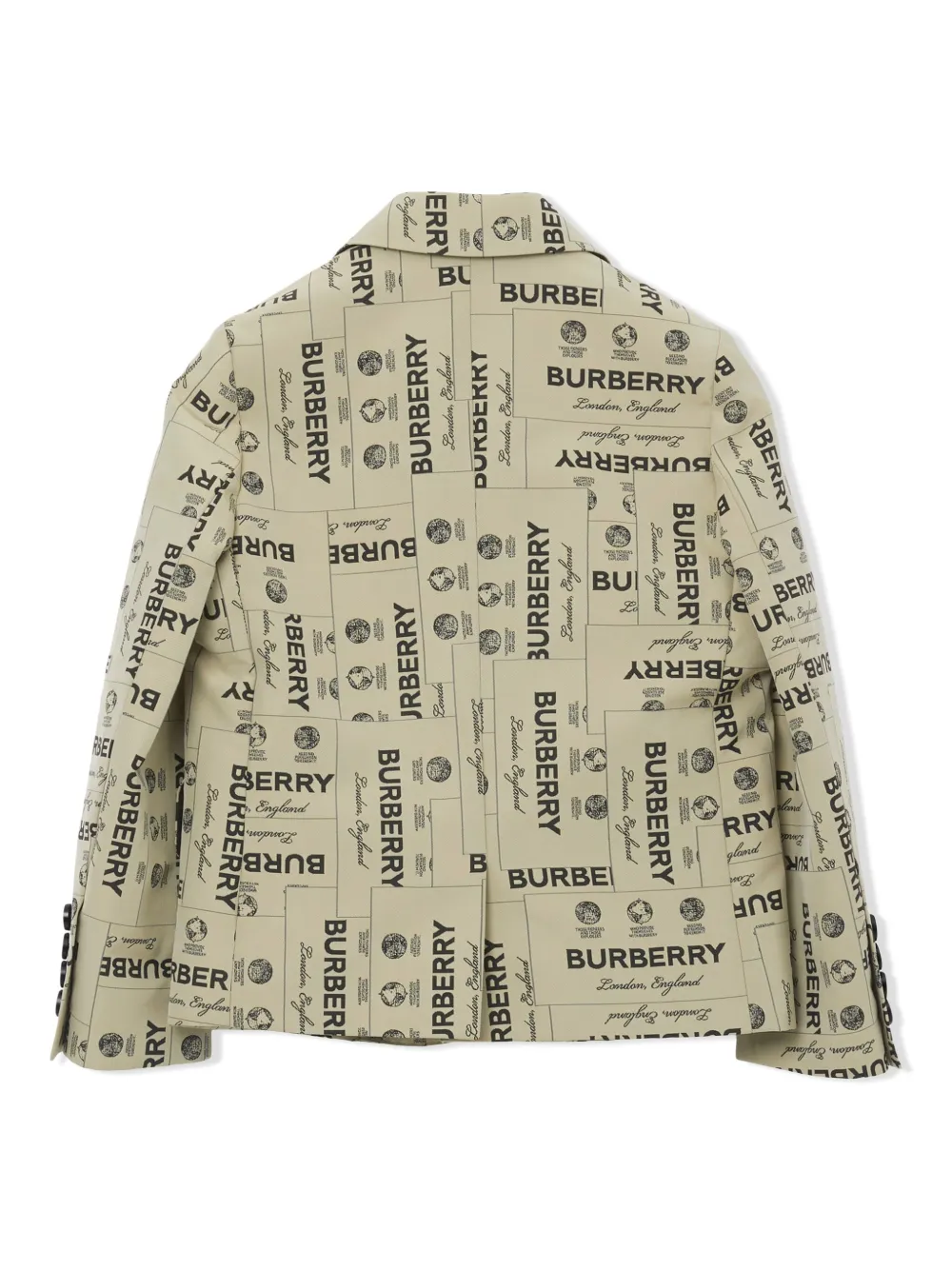 Burberry Kids Blazer met jacquard - Beige