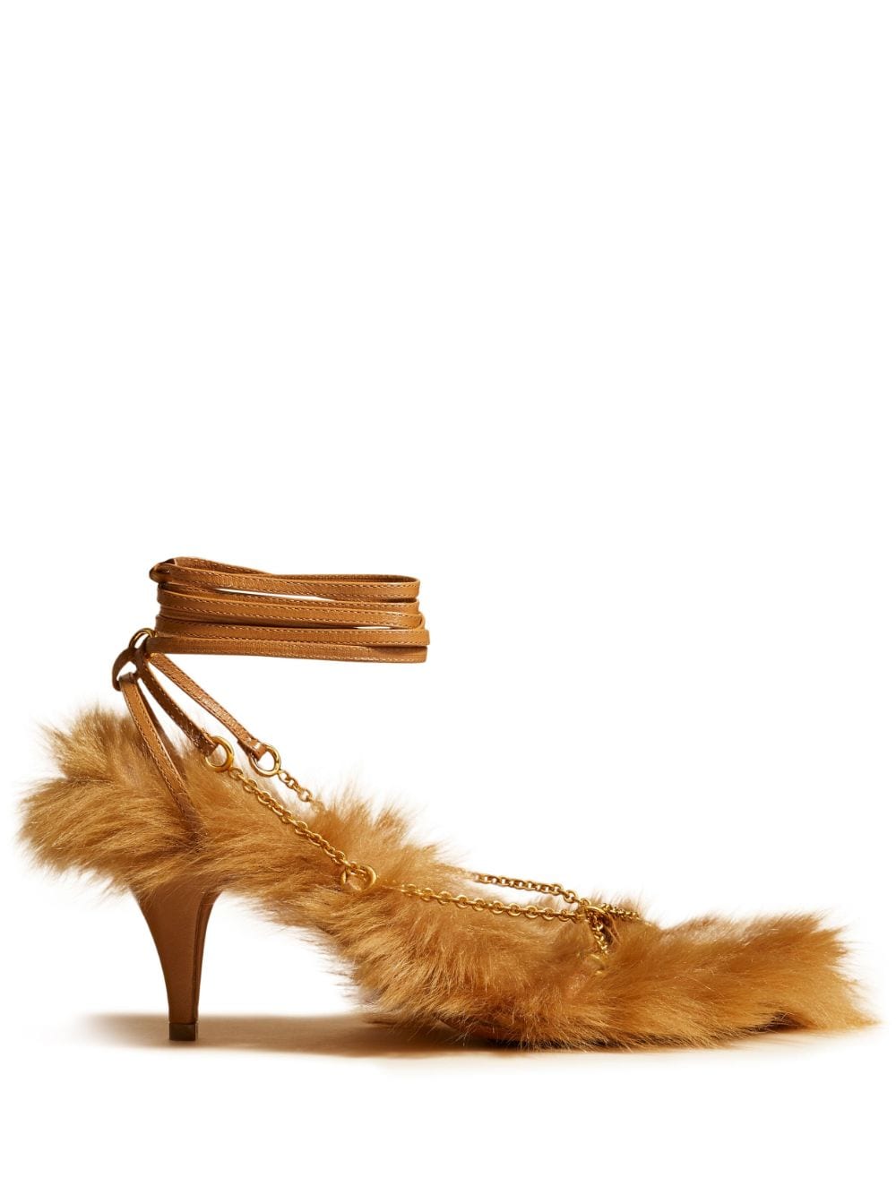 The Marion shearling-lined 75mm sandals