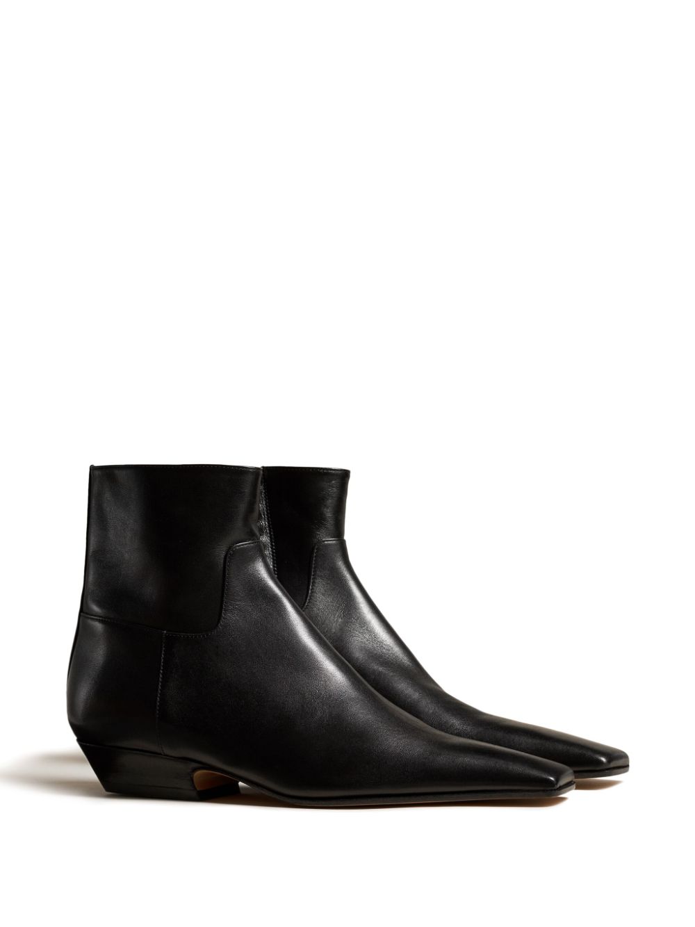 KHAITE The Marfa leather ankle boots - Zwart