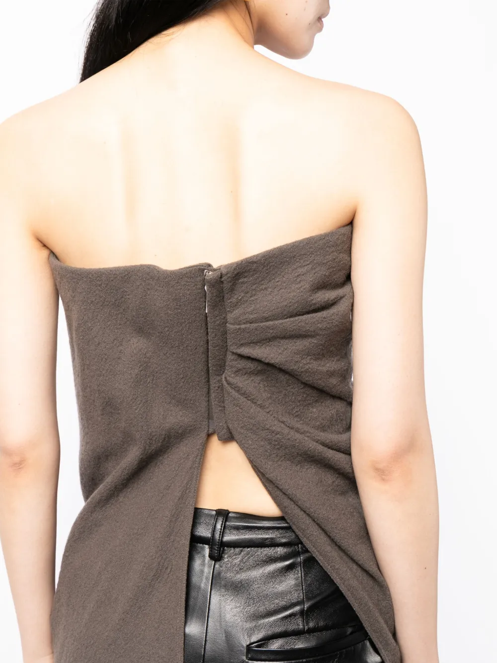 Rick Owens Asymmetrische top Bruin