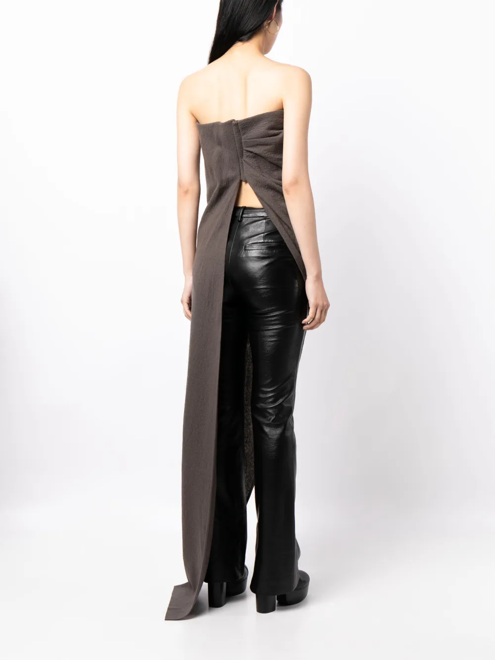Rick Owens Asymmetrische top Bruin