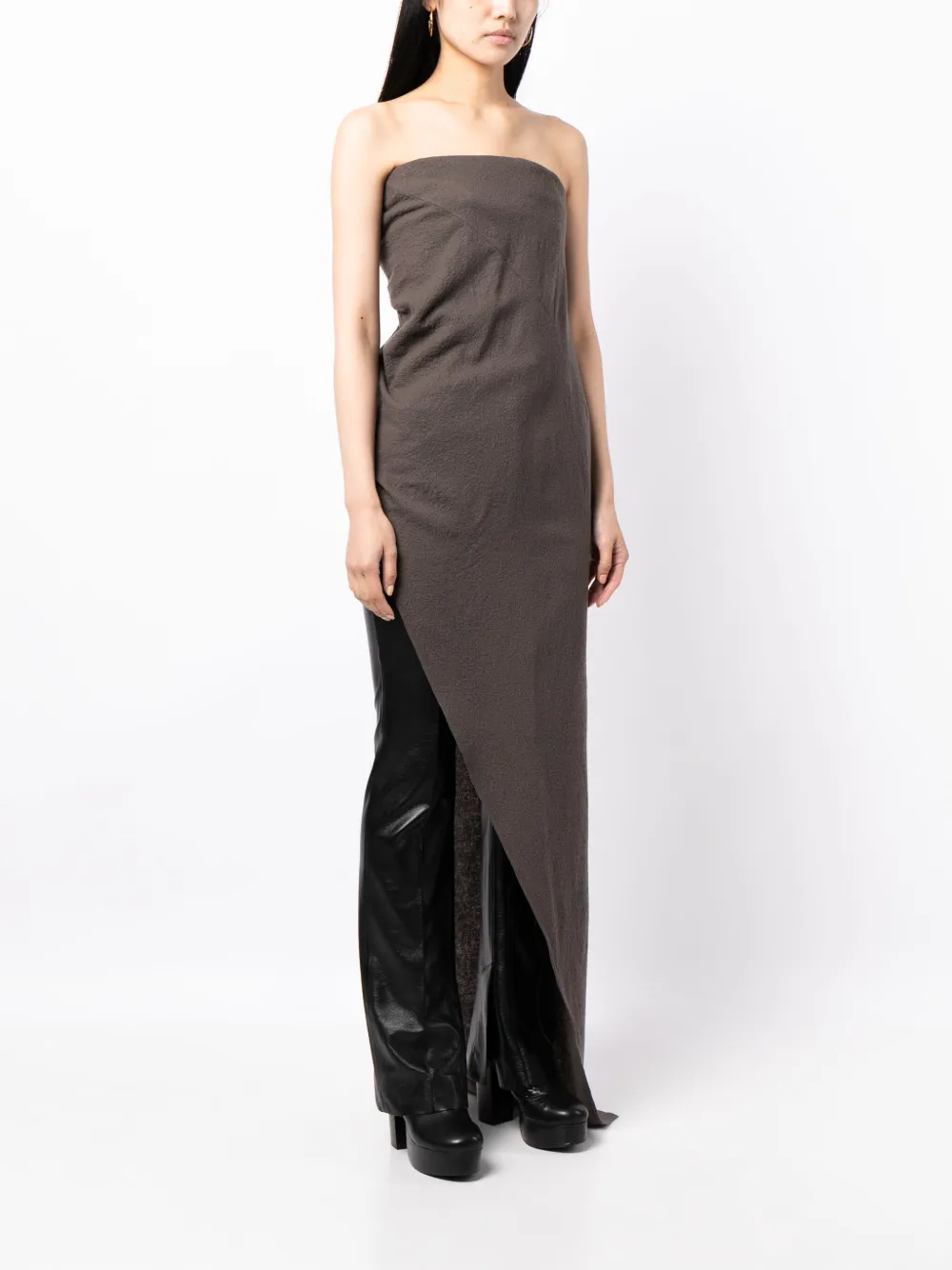 Rick Owens Asymmetrische top Bruin