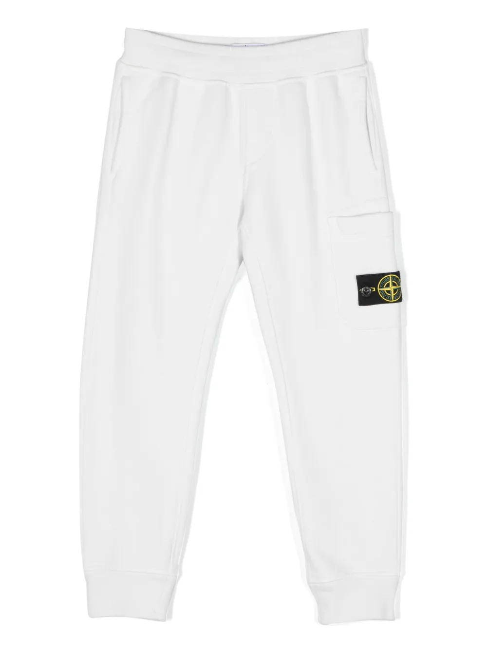 Stone Island Junior Calça com patch de bússola | Branco | Image 1