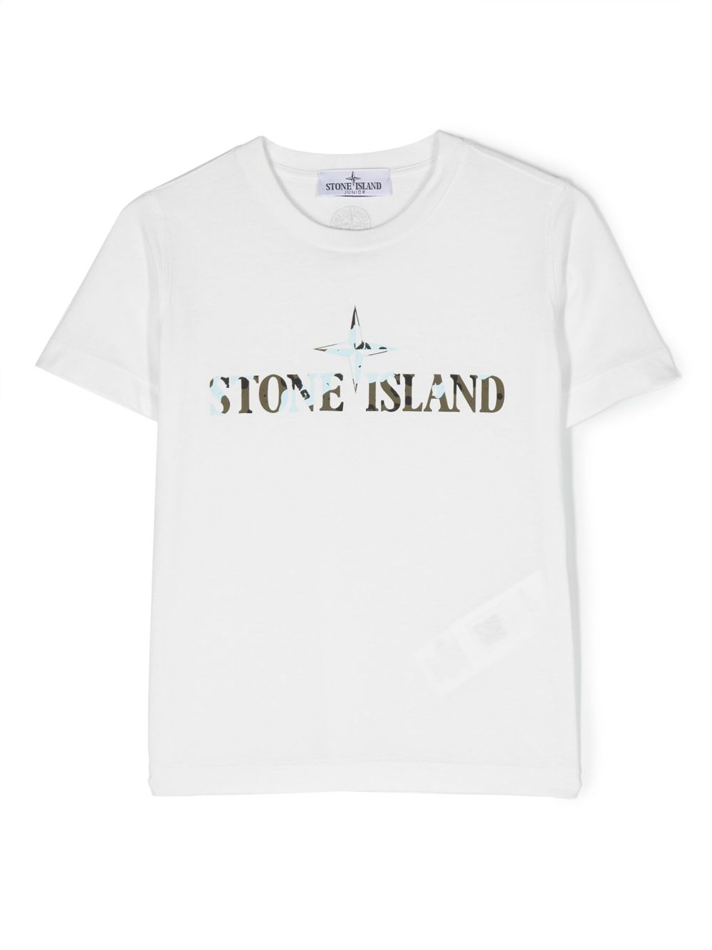 Stone Island Junior logo-print cotton T-shirt - White