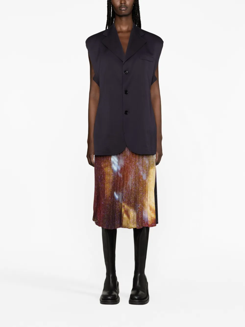 MM6 Maison Margiela Button-up gilet - Blauw