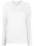 Allude cable-knit long-sleeve jumper - Neutrals