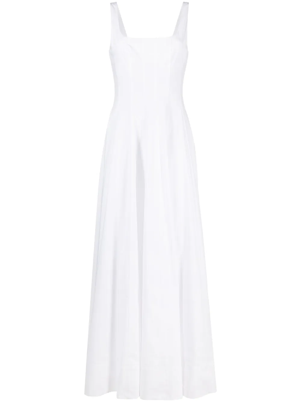 Staud Wells Poplin Mini Dress In White