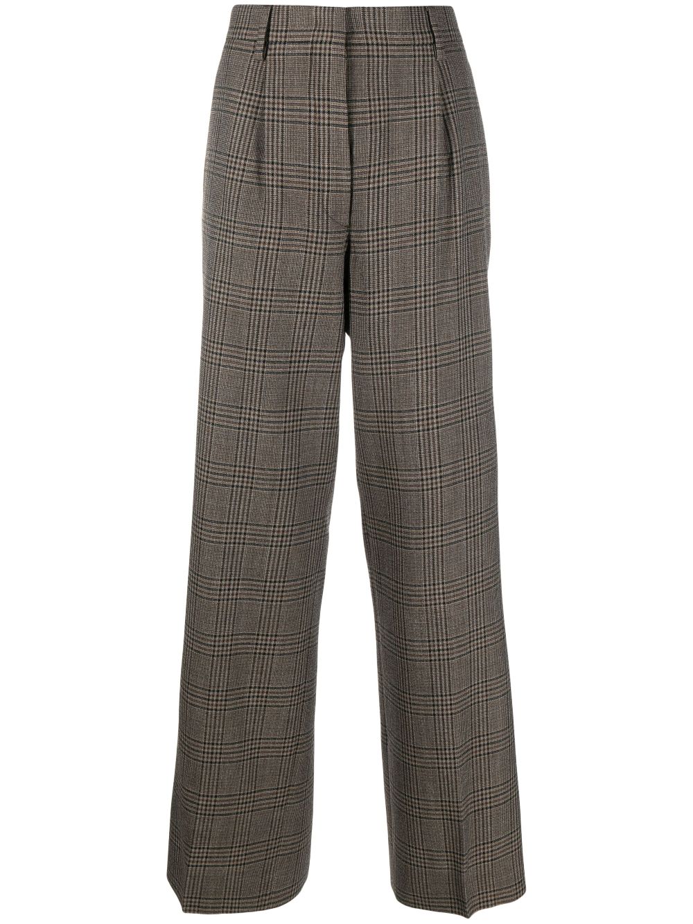 Miu Miu Plaid Virgin Wool Trousers - Farfetch