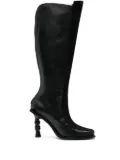Ahluwalia Chikari 110mm zebra-print boots - Black