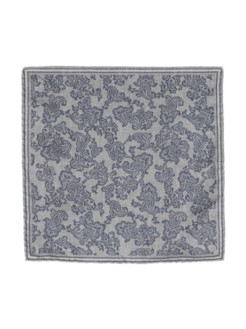 Brunello Cucinelli paisley-print silk scarf Men