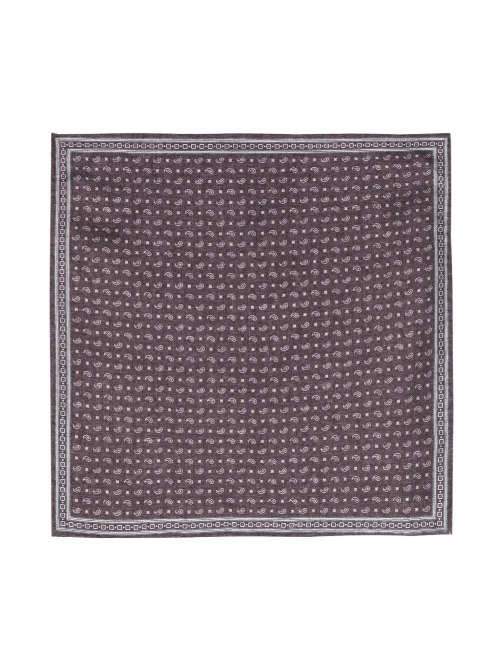 Brunello Cucinelli Polka-dot Reversible Silk Pocket Square In Purple