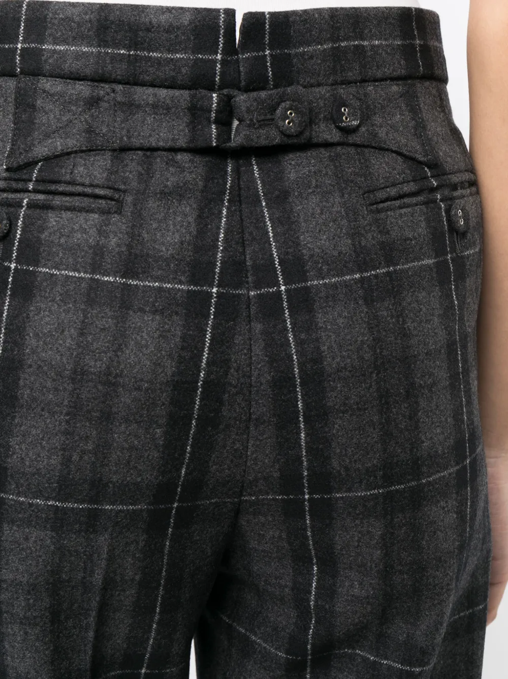 Thom Browne check-pattern cropped trousers | Image 5