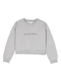 Givenchy Kids logo-embroidered crew-neck sweatshirt - Grey