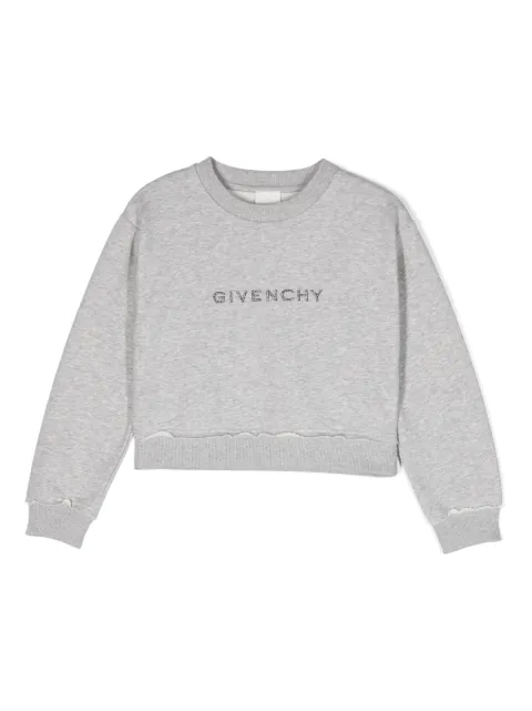 Givenchy Kids logo-embroidered crew-neck sweatshirt 