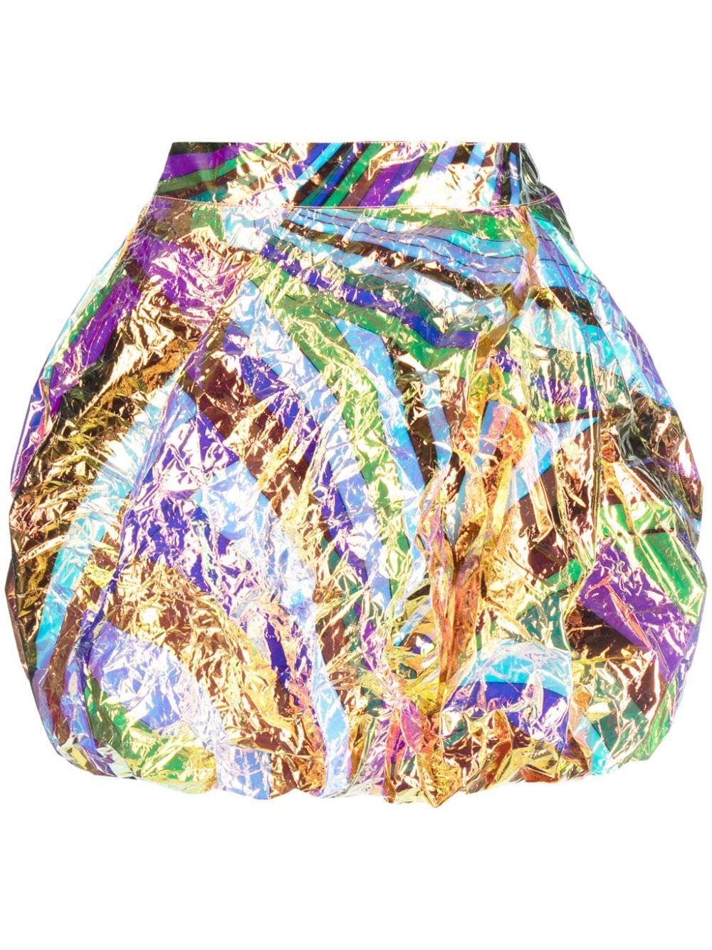 Image 1 of PUCCI Iride-print crinkled miniskirt