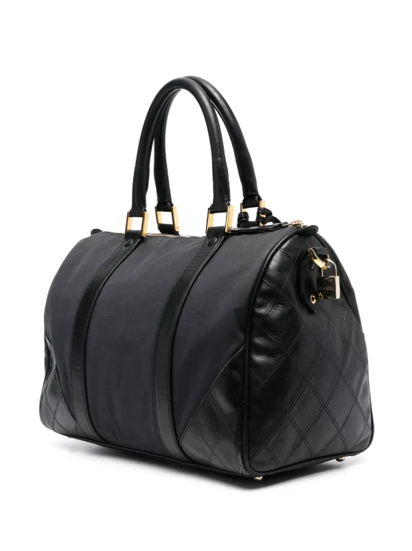 CHANEL 2WAY バッグ　ブラック CHANEL Pre-Owned 1989-1991 ロゴチャーム 2wayバッグ | ブラック