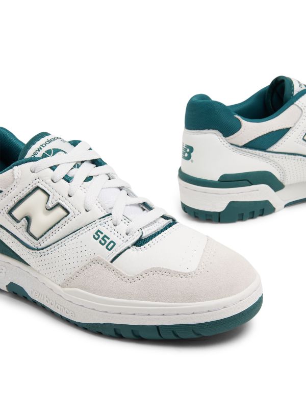 New Balance 550 UNISEX - Trainers - white/green/white 