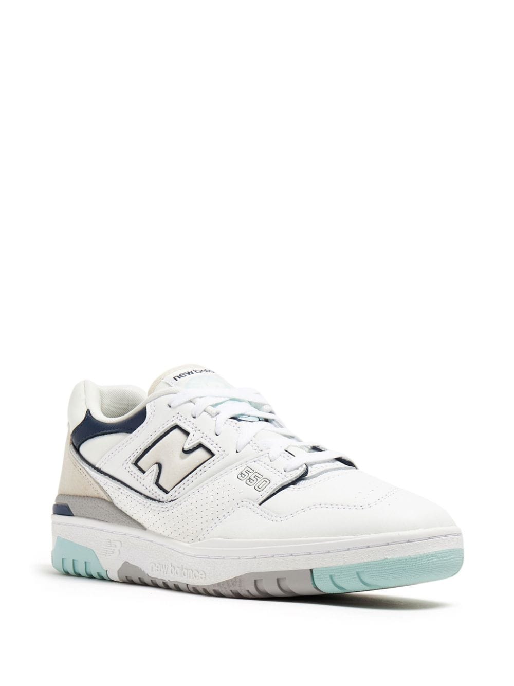 Shop New Balance 550 Leather Sneakers In White