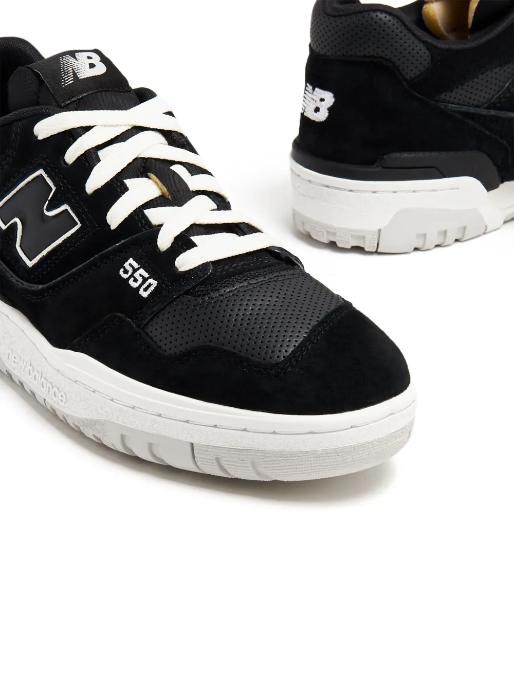 Shop New Balance 550 Suede Sneakers In Black