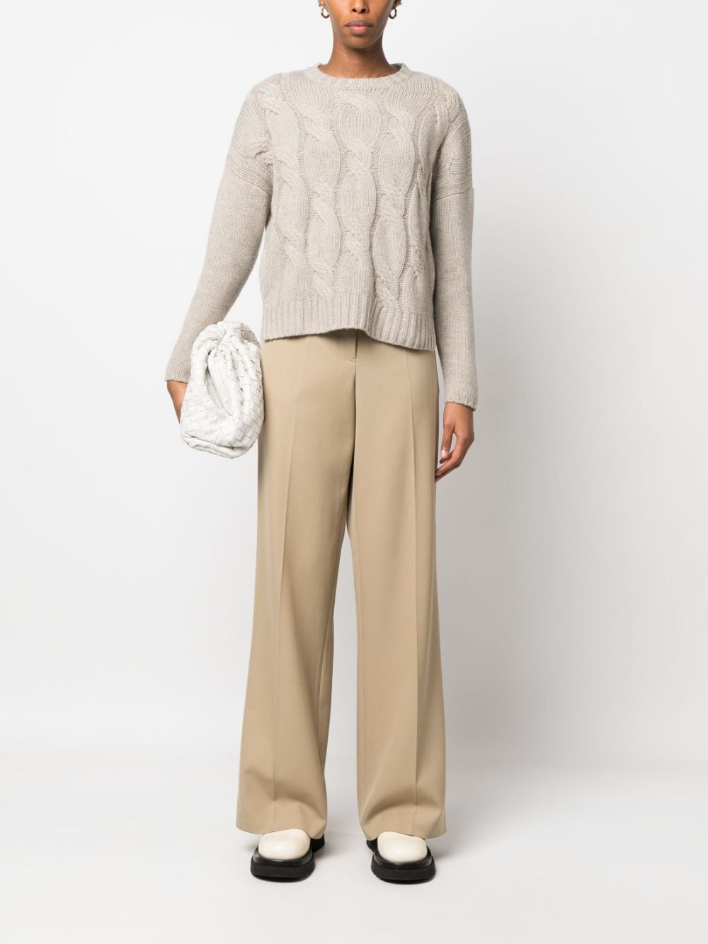 Allude cable-knit cashmere jumper - Beige