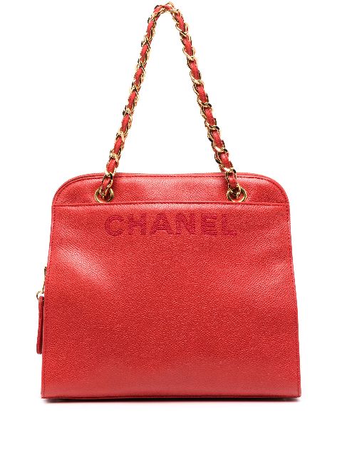 CHANEL 1997-1999 logo-debossed shoulder bag Women