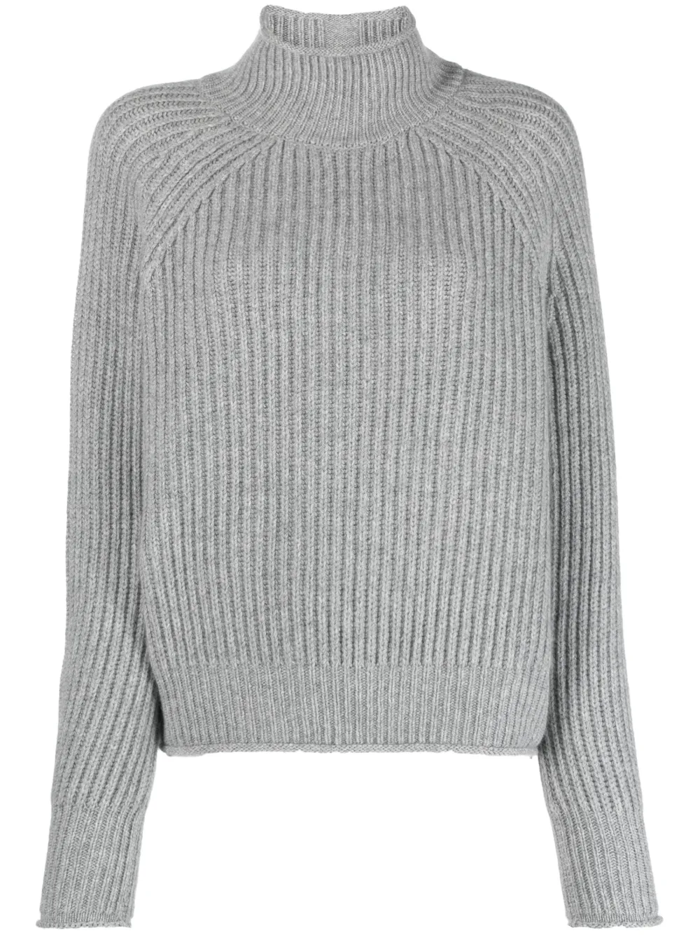 Allude High-neck Cashmere Jumper In Grey