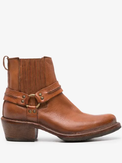 Moma chain-link detailing calf leather boots