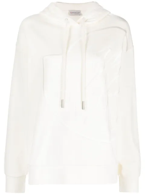 Moncler logo-embroidered cotton hoodie