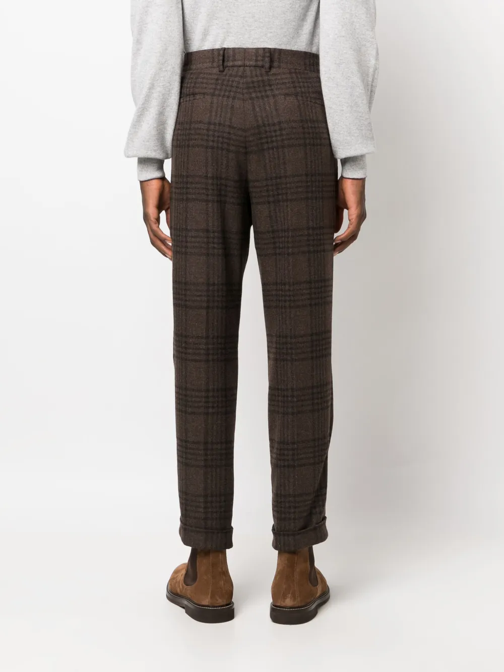 Brunello Cucinelli Geruite broek Bruin