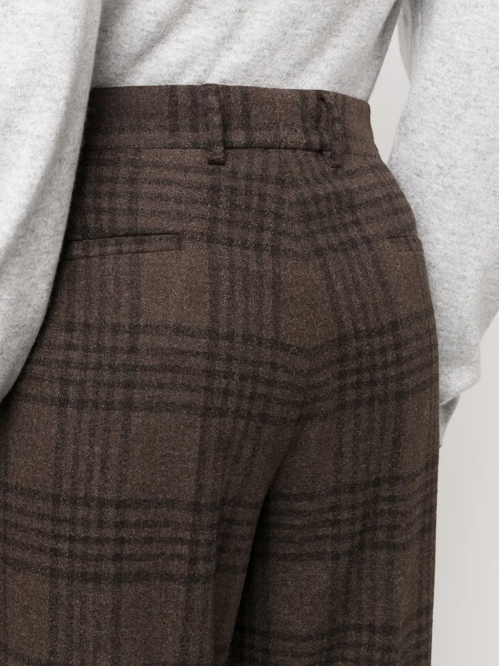 Brunello Cucinelli Geruite broek Bruin