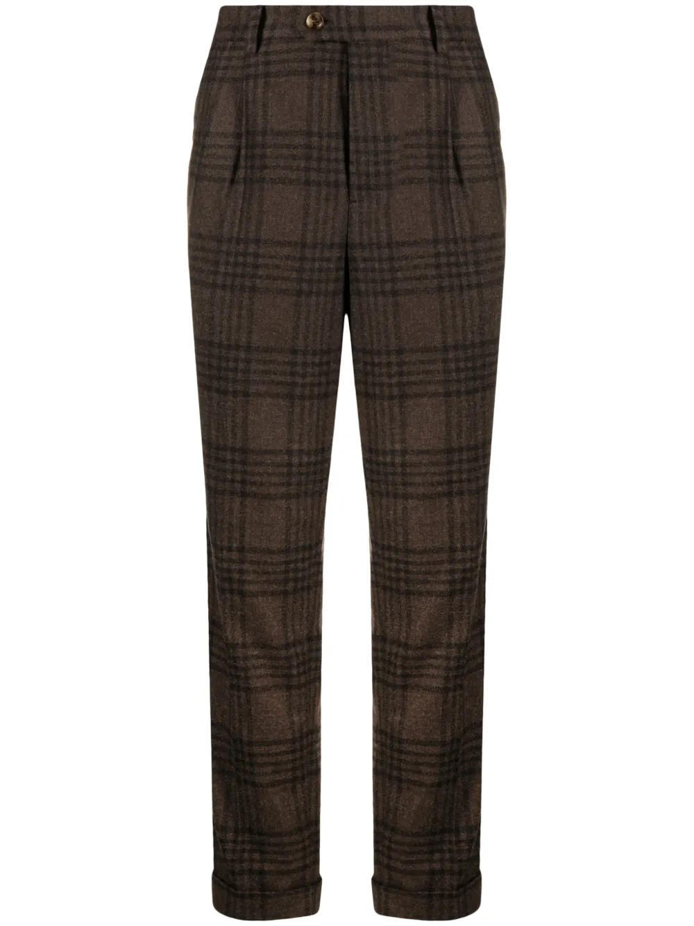 Brunello Cucinelli Geruite broek Bruin