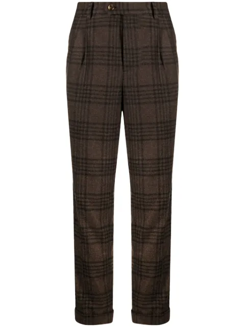 Brunello Cucinelli Prince of Wales slim-cut trousers