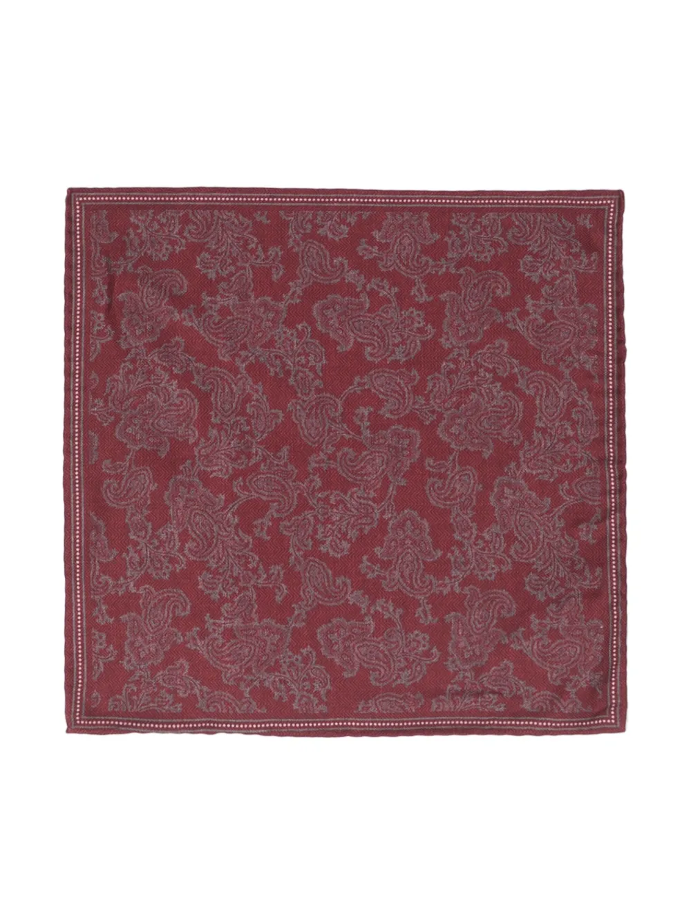 Brunello Cucinelli Paisley-design Silk Scarf In Red