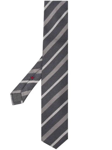 Brunello Cucinelli diagonal-stripe silk tie