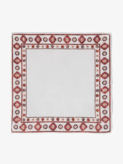 Brunello Cucinelli geometric-print wool scarf