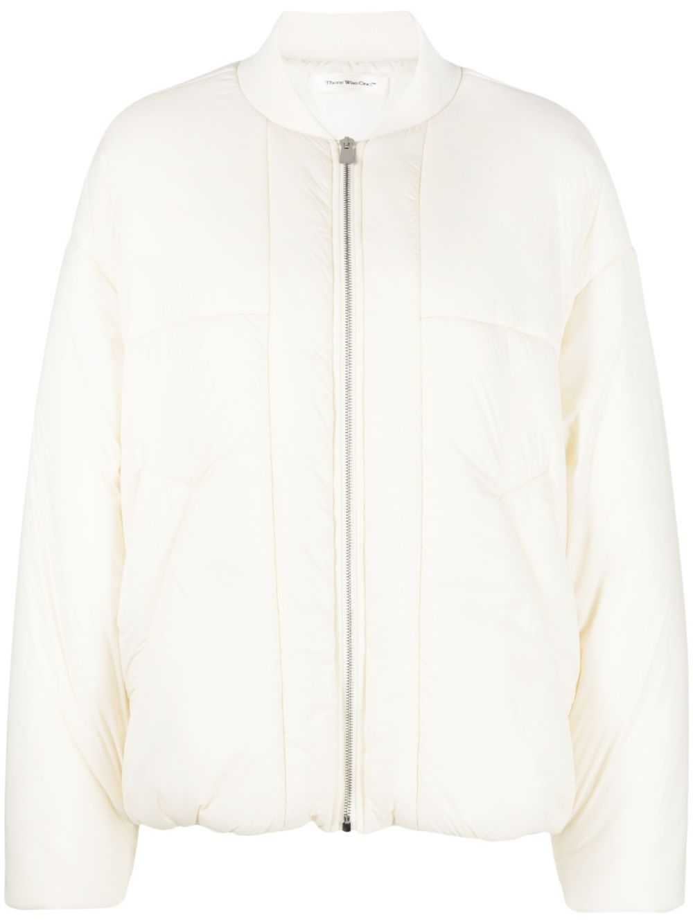 There Was One padded bomber jacket - White