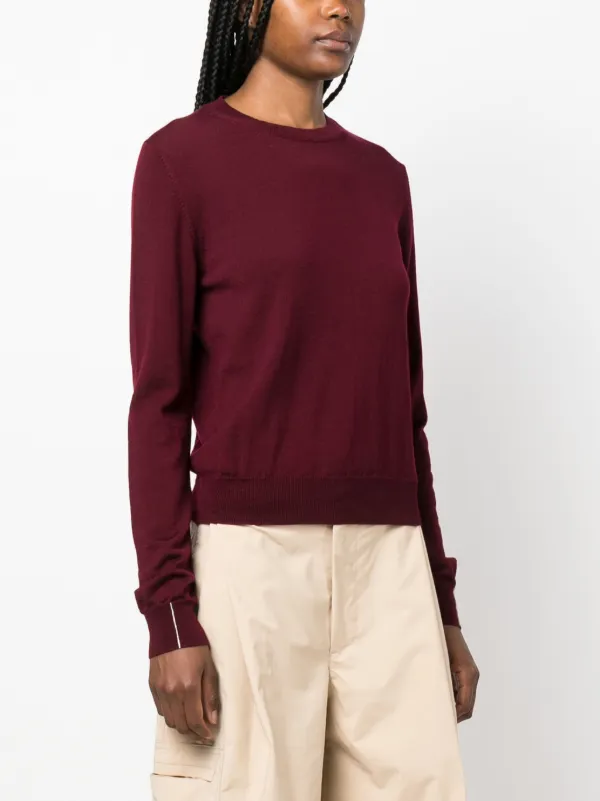 burgundy wool jumper