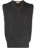 There Was One two-tone ribbed-knit vest - Grey