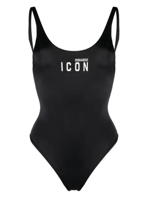 Dsquared2 Icon-print open-back swimsuit