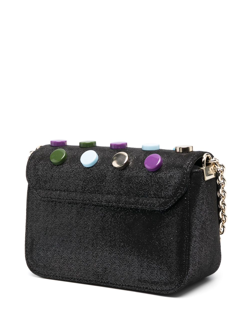 Shop Furla Metropolis Stud-detailing Mini Bag In Black