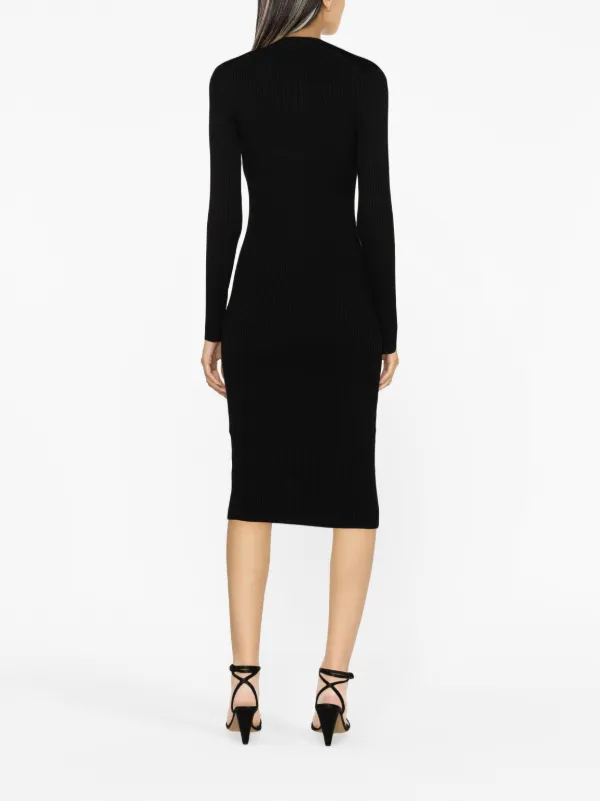 【関税&送料込】Isabel Marant Zael Ribbed Knit Dress ISABEL MARANT Zael wool-blend Midi Dress | Black | FARFETCH