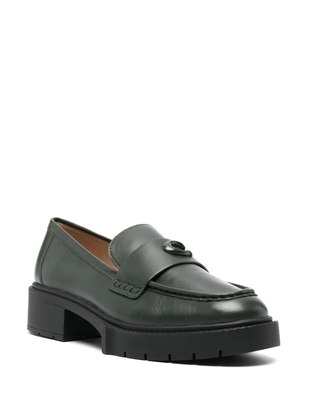 Coach Leah 45mm leather loafers - Groen