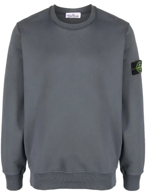 Stone Island Compass-patch cotton sweatshirt