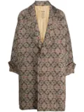 Uma Wang graphic-print single-breasted coat - Neutrals