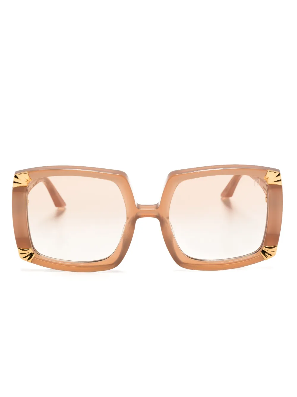 ANNA-KARIN KARLSSON Zonnebril met oversized montuur Beige
