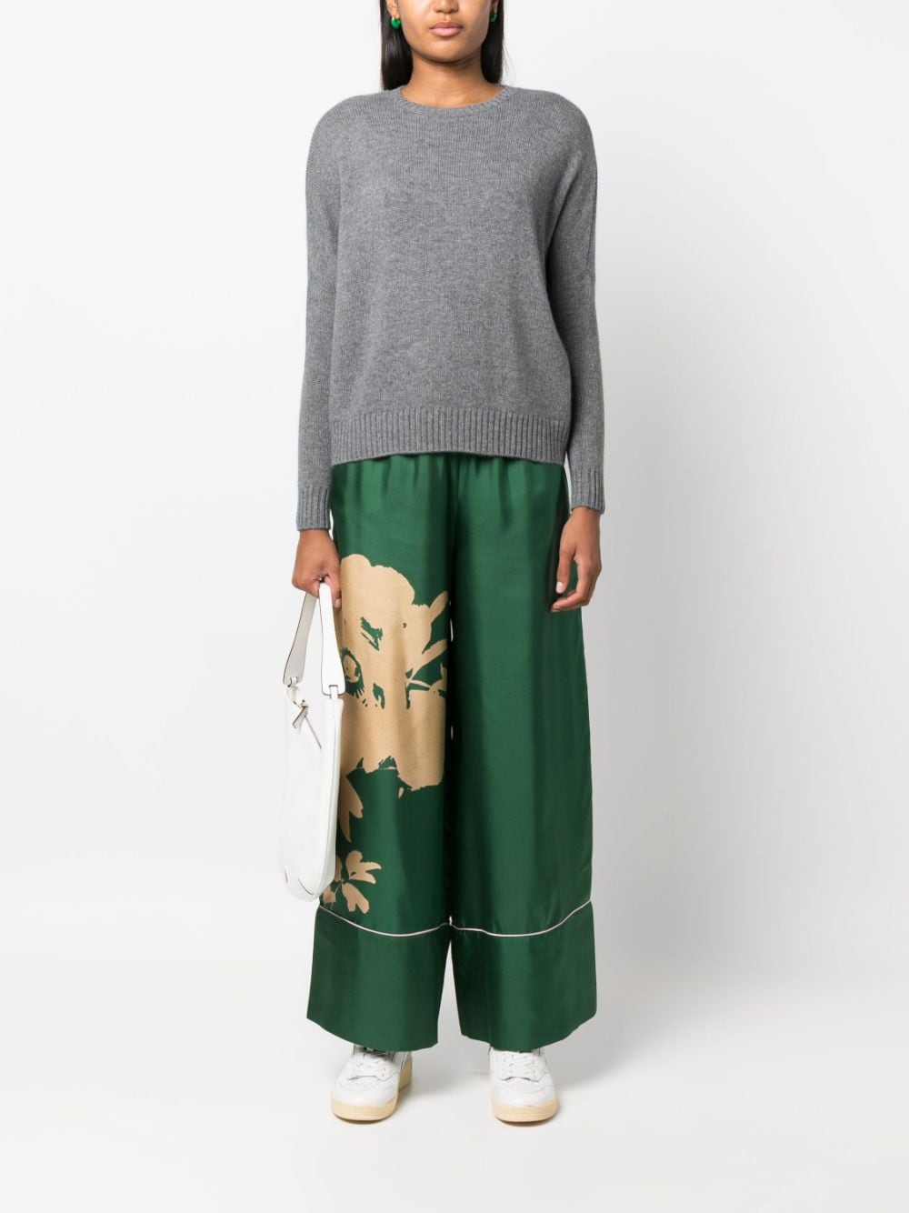 Pierre-Louis Mascia Cialda floral-print wide-leg trousers - Groen
