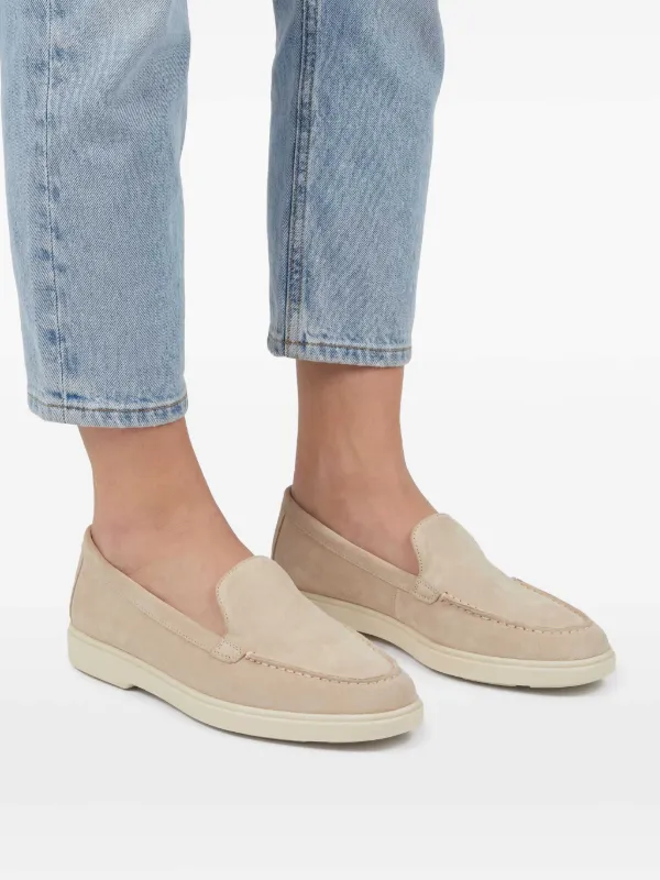 Santoni Suede round-toe Loafers | Neutrals | FARFETCH